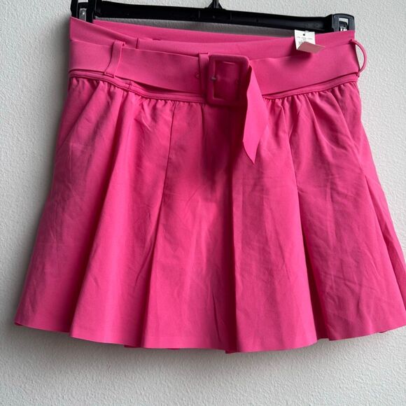 NWT Aerie Pleated Belted Mini Tennis Golf Barbie Pink Skirt Skort Size Small - Picture 1 of 5